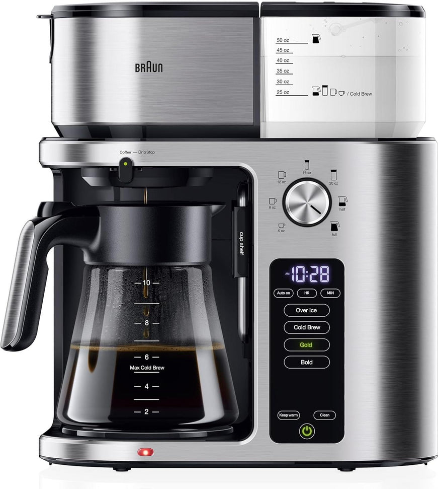 Braun - Multiserve 7 Programmable Stainless Steel Drip Coffee Maker - KF9270SI