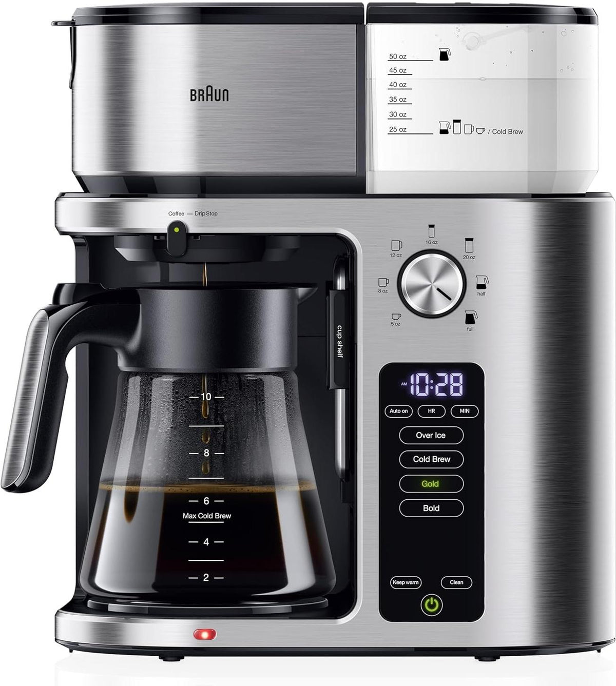 Braun - Multiserve 7 Programmable Stainless Steel Drip Coffee Maker - KF9270SI