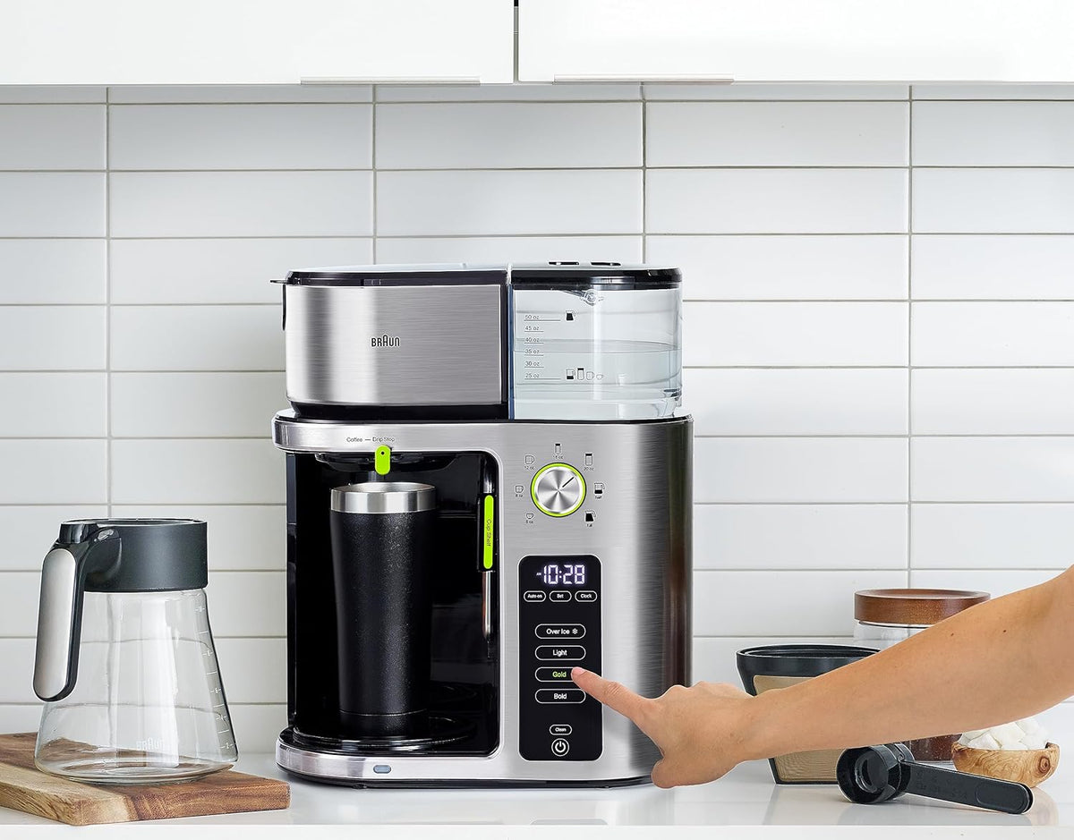 Braun - Multiserve 7 Programmable Stainless Steel Drip Coffee Maker Silver - KF9270 - DISCONTINUED