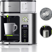 Braun - Multiserve 7 Programmable Stainless Steel Drip Coffee Maker Silver - KF9270 - DISCONTINUED