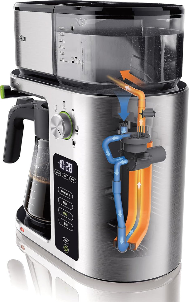 Braun - Multiserve 7 Programmable Stainless Steel Drip Coffee Maker Silver - KF9270 - DISCONTINUED