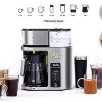 Braun - Multiserve Plus 10-Cup Stainless Steel Coffee Maker with Cold Brew, Silver - KF9370SI