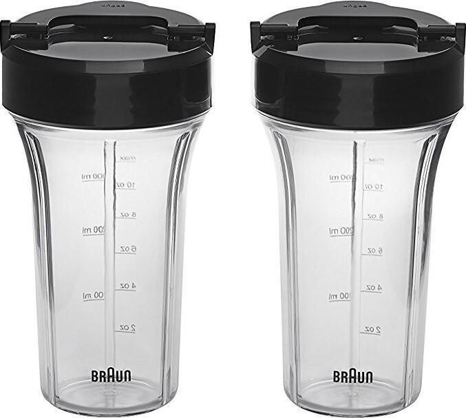 Braun - Smoothie2Go Black Blending Set (2 to go Cups, 2 Lids, Blade Assembly) - JB71 - DISCONTINUED