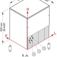 Brema - 31" Undercounter Ice Maker with Bin, Air-Cooled (154lbs / 24hr) - CB640A HC AWS