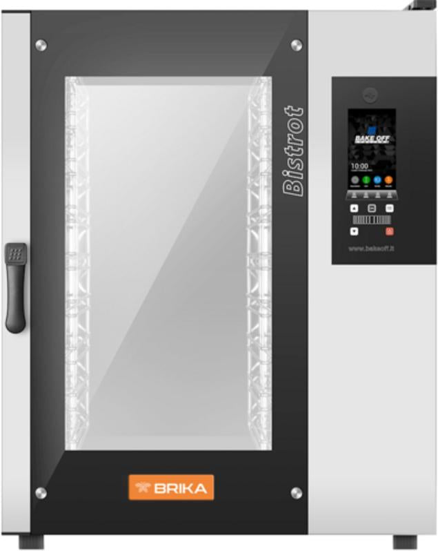 Brika - 10-Tray Electric Combi Oven, 18" x 26" Pans, 9 Cooking Modes, 15 kW - B-B10T-V