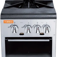 Brika - 18" Natural Gas Stock Pot Range, 2 Burners, 160,000 BTU - BSP-18D
