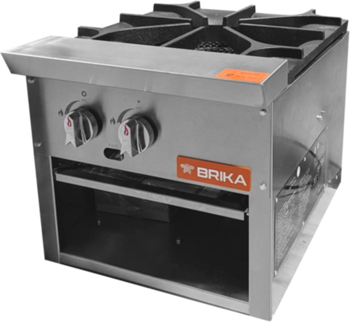 Brika - 18" Natural Gas Stock Pot Range, 80,000 BTU - BSP-18