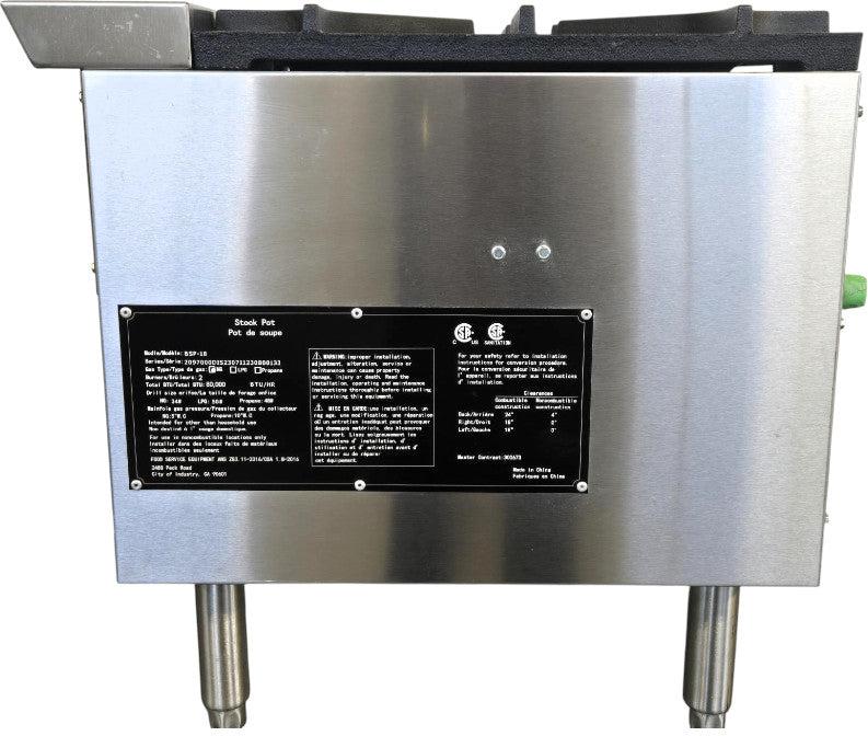 Brika - 18" Natural Gas Stock Pot Range, 80,000 BTU - BSP-18