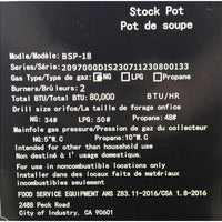Brika - 18" Natural Gas Stock Pot Range, 80,000 BTU - BSP-18