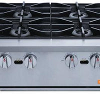 Brika - 24" Natural Gas Hot Plate, 4 Burners, 112,000 BTU - BHP-244