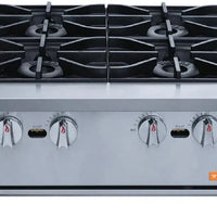 Brika - 24" Natural Gas Hot Plate, 4 Burners, 112,000 BTU - BHP-244