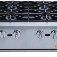 Brika - 24" Natural Gas Hot Plate, 4 Burners, 112,000 BTU - BHP-244