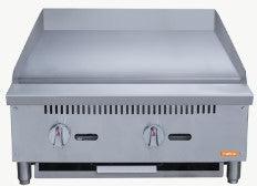 Brika - 24" Natural Gas Manual Griddle, 0.75" Steel Plate, 60,000 BTU - BMG-24