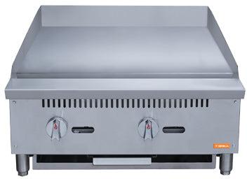 Brika - 24" Natural Gas Manual Griddle, 0.75" Steel Plate, 60,000 BTU - BMG-24
