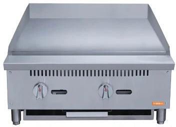 Brika - 24" Natural Gas Manual Griddle, 0.75" Steel Plate, 60,000 BTU - BMG-24