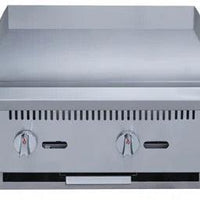 Brika - 24" Natural Gas Manual Griddle, 0.75" Steel Plate, 60,000 BTU - BMG-24