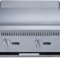 Brika - 24" Natural Gas Manual Griddle, 0.75" Steel Plate, 60,000 BTU - BMG-24