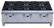 Brika - 36" Natural Gas Hot Plate, 6 Burners, 168,000 BTU - BHP-366