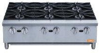 Brika - 36" Natural Gas Hot Plate, 6 Burners, 168,000 BTU - BHP-366