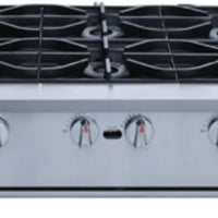 Brika - 36" Natural Gas Hot Plate, 6 Burners, 168,000 BTU - BHP-366