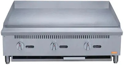 Brika - 36" Natural Gas Manual Griddle, 0.75" Steel Plate, 90,000 BTU - BMG-36