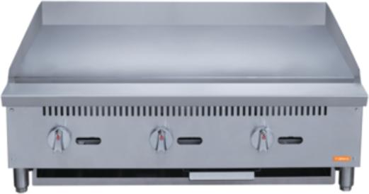 Brika - 36" Natural Gas Manual Griddle, 0.75" Steel Plate, 90,000 BTU - BMG-36