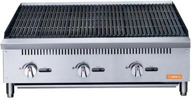 Brika - 36" Natural Gas Radiant Charbroiler, 105,000 BTU - BRB-36
