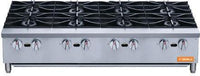 Brika - 48" Natural Gas Hot Plate, 8 Burners, 224,000 BTU - BHP-488