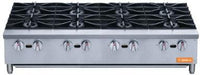 Brika - 48" Natural Gas Hot Plate, 8 Burners, 224,000 BTU - BHP-488