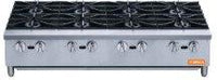 Brika - 48" Natural Gas Hot Plate, 8 Burners, 224,000 BTU - BHP-488