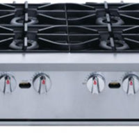 Brika - 48" Natural Gas Hot Plate, 8 Burners, 224,000 BTU - BHP-488