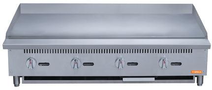 Brika - 48" Natural Gas Manual Griddle, 0.75" Steel Plate, 120,000 BTU - BMG-48