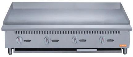 Brika - 48" Natural Gas Manual Griddle, 0.75" Steel Plate, 120,000 BTU - BMG-48