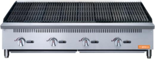 Brika - 48" Natural Gas Radiant Charbroiler, 140,000 BTU - BRB-48
