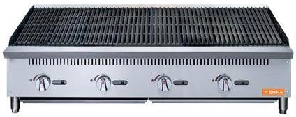 Brika - 48" Natural Gas Radiant Charbroiler, 140,000 BTU - BRB-48