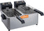 Brika - 7 lb Countertop Electric Fryer, Double Basin, 120V - BCEF-7D