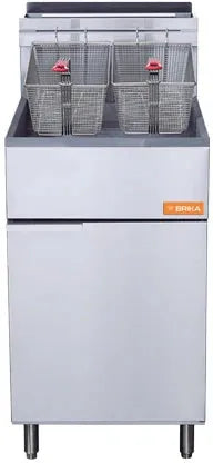 Brika - 70 lb Natural Gas Tube Fired Fryer, 150,000 BTU - BFR-70-NG