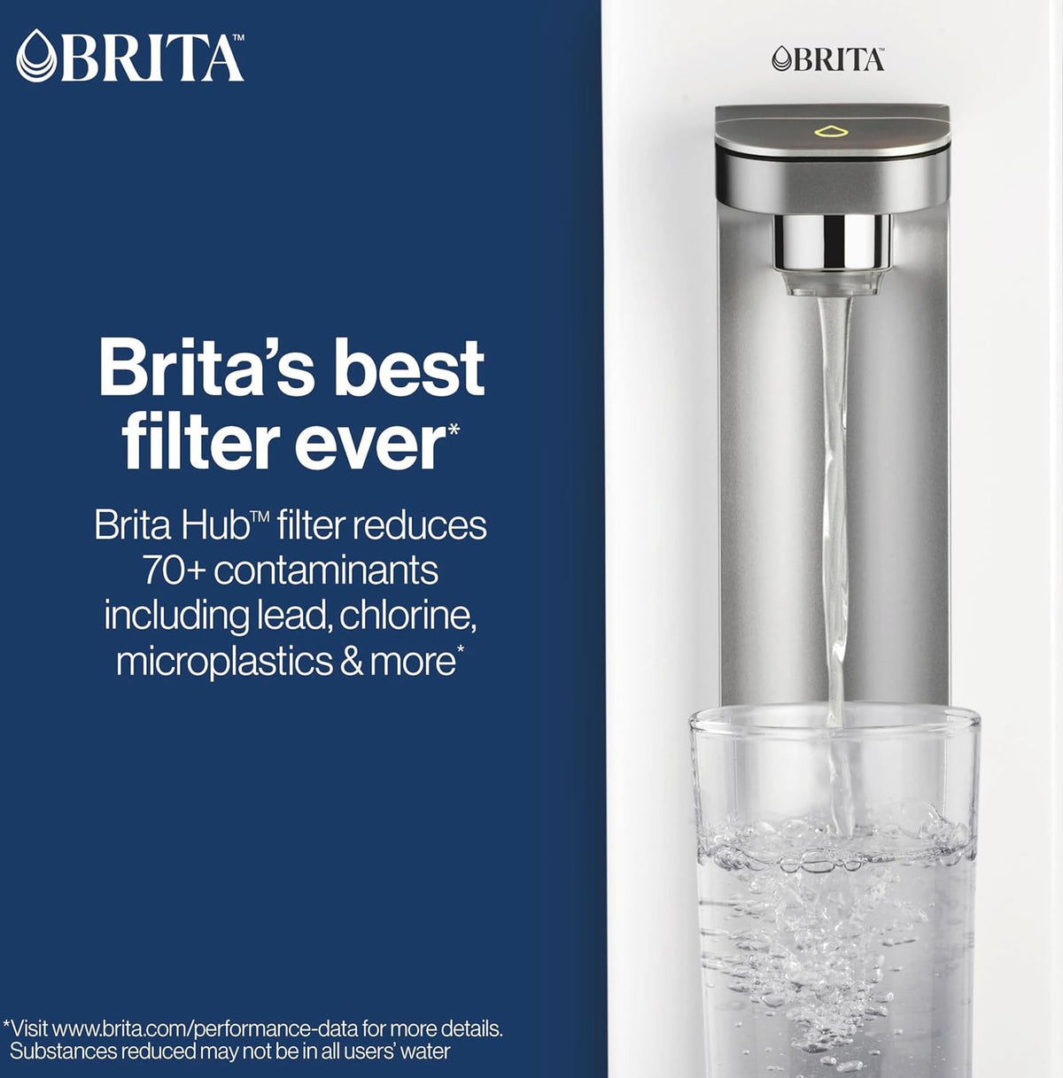 Brita - Hub Compact Countertop Water Filter System - 87344C