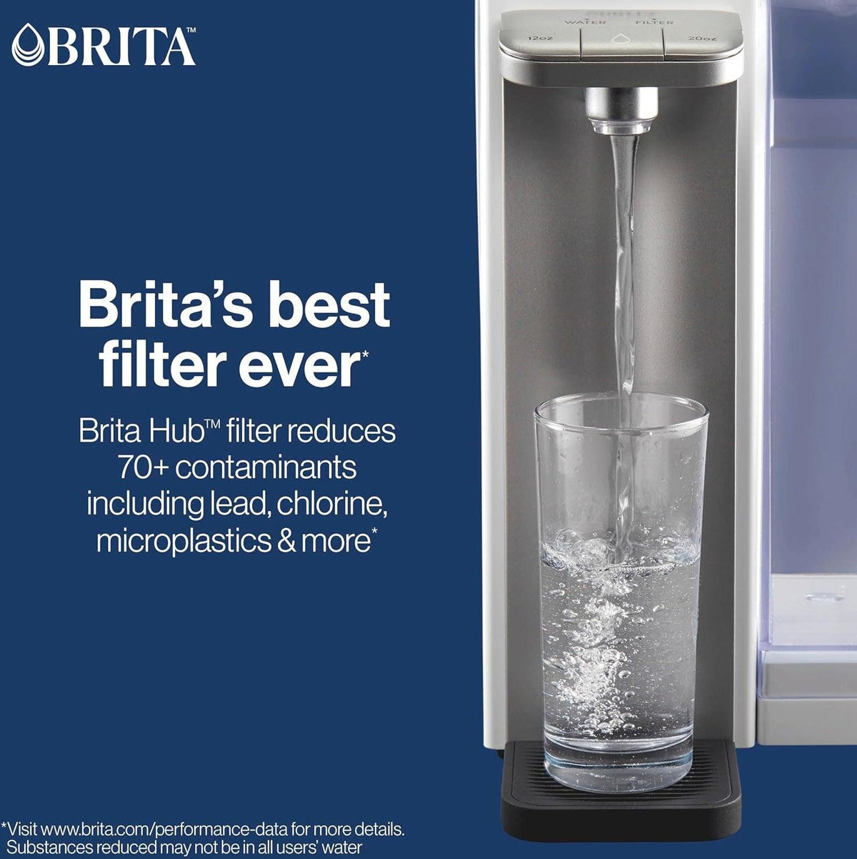 Brita - Hub Instant Powerful Countertop Water Filter System - 87340C