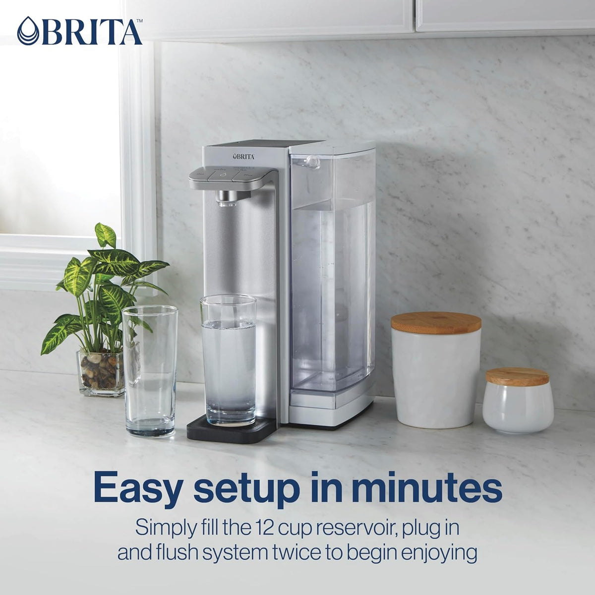 Brita - Hub Instant Powerful Countertop Water Filter System - 87340C