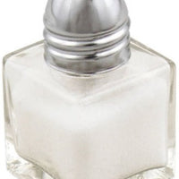 Browne - 0.5 Oz Classic Square Salt/Pepper Shakers Dome-Shaped Top with Universal Holes ( Pack of 12) - 575225