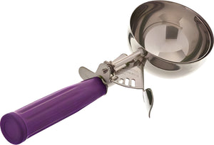 Browne - 0.75 Oz Stainless Steel Ice Cream Scoop With Purple Handle - 573340