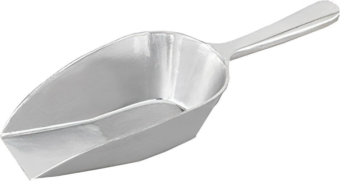Browne - 1 Oz Aluminum Flat Bottom Kitchen Scoop - 574250