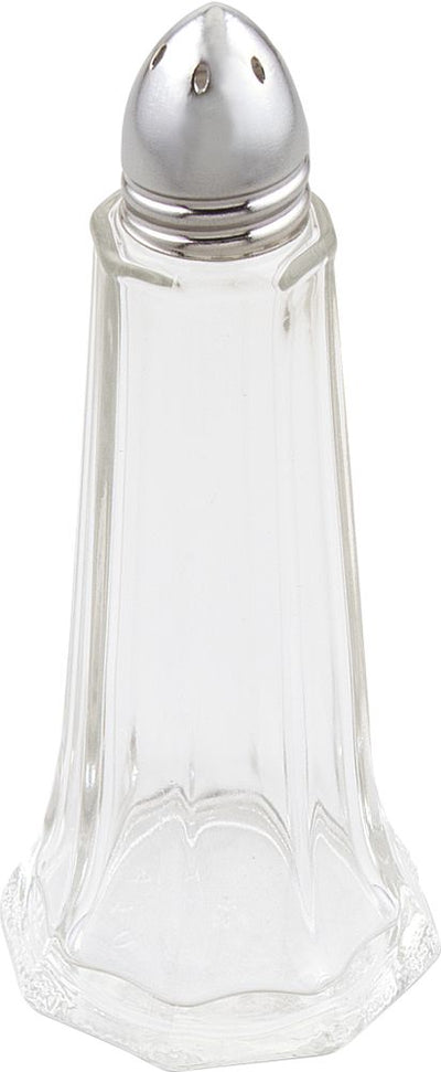 Browne - 1 Oz Salt & Pepper Glass Shaker Tower with Chrome Top (Pack of 12) - 575221