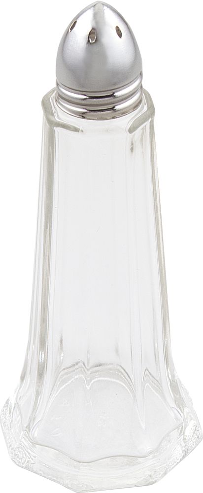 Browne - 1 Oz Salt & Pepper Glass Shaker Tower with Chrome Top, Pack of 72 - 575221