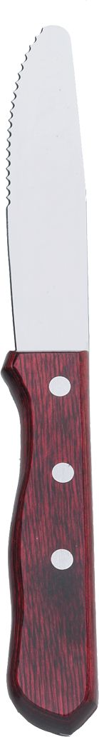 Browne - 10" Stainless Steel Pakkawood Handle Round Blade Steak Knife, Pack of 12 - 574340