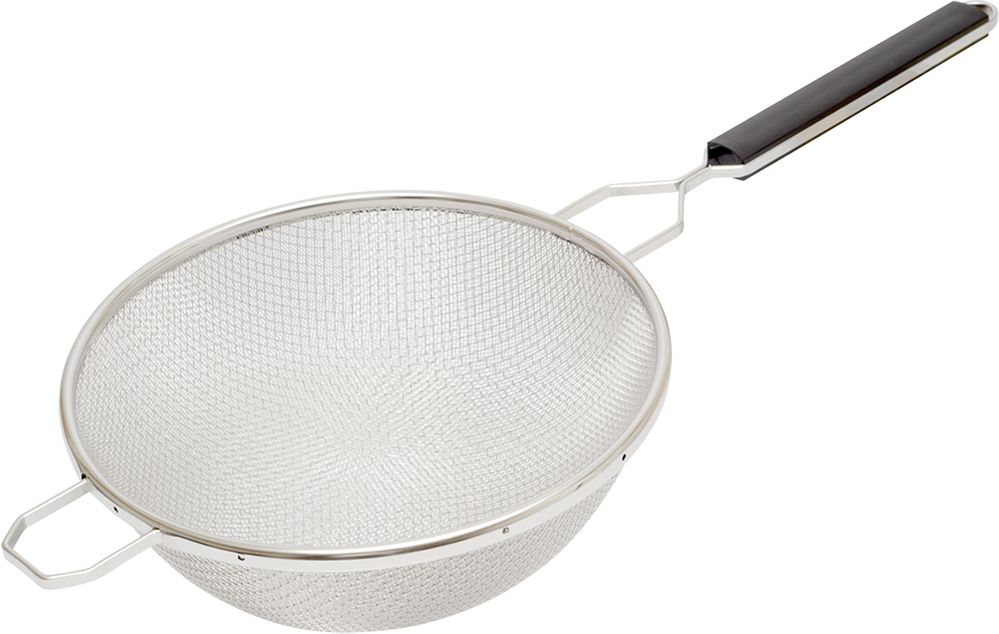 Browne - 10.25" Stainless Steel Double Mesh Medium Bowl Strainer - 18199