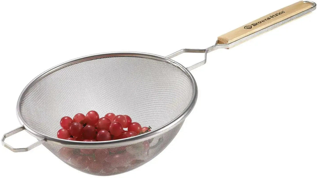 Browne - 10.5" Wood Single Fine Mesh Strainer - 9099