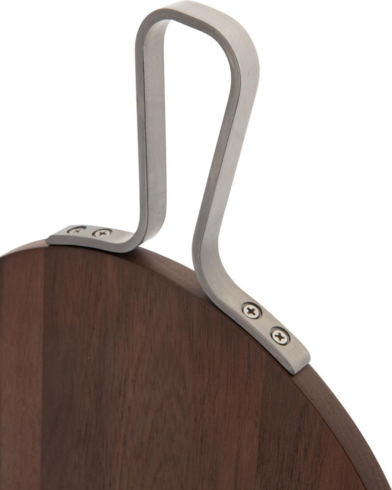 Browne - 12" Acacia Wood Round Serving Board With Handle - 571712