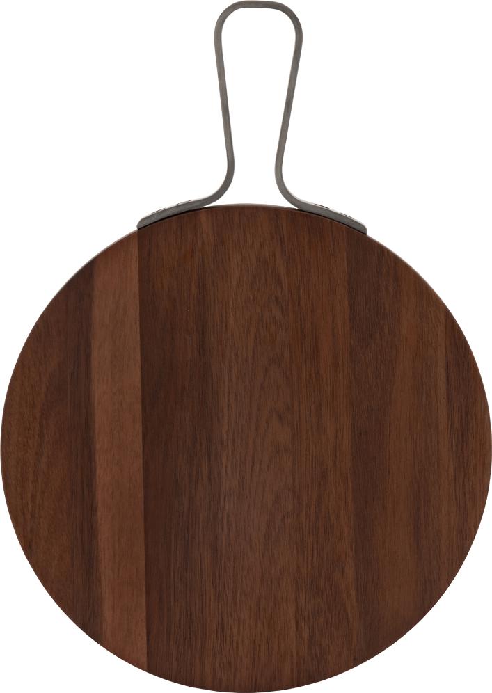 Browne - 12" Acacia Wood Round Serving Board With Handle - 571712
